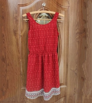 Czerwona sukienka H&M rozmiar XS