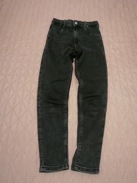 Zara spodnie jeans wysoki stan slim fit 140