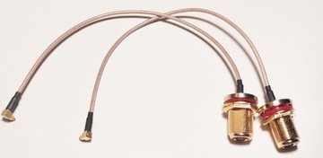 Konektor gniazdo MMCX - wtyk typ N pigtail adapter