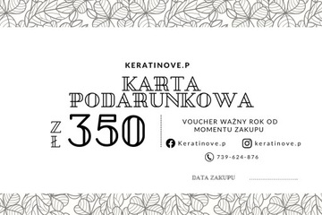 Karta podarunkowa 350zł keratinove.p