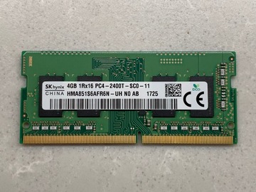 RAM SODIMM 4GB DDR4 2666  1Rx16 PC4-2666V-SC0-11