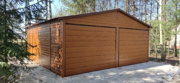 Garaż blaszany drewnopodobny 5x5,6x5.6x6