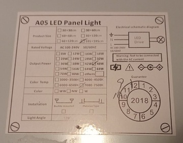 Lampa LED podtynkowa 