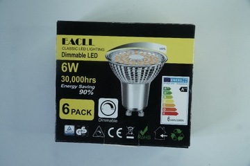 Eacll classic led lighting lampki led 6w 6 sztuk