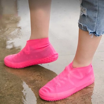 1 para różowych silikonowych ochraniaczy na buty
