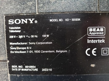 Telewizor Sony KD-50X85K zbity