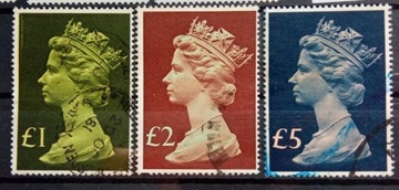 Znaczki kasowane Anglia 1977 Mi732-34  Elżbieta II