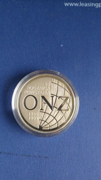 Moneta 20 zł ONZ 1995r