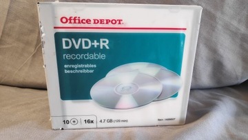 Płyty DVD + R 16 w pudełkach slim 10 sztuk