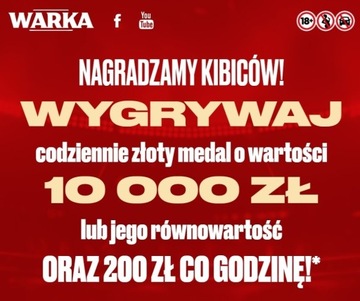 Zawleczka 3 sztuki + aktywne kody Warka loteria 2024  Wygraj Złoty Medal