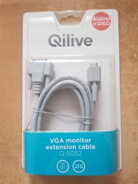 Kabel VGA, Qilive przewód VGA 1,8m NOWY.