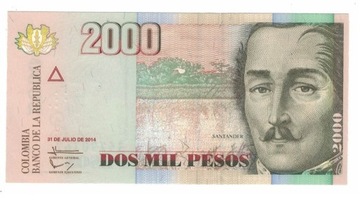 KOLUMBIA - 2000 PESOS - 2014  - UNC