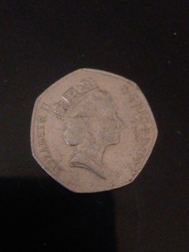 50 Pence Krolowa Elizabeth 2 z 1997r