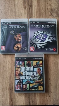 GTA 5  i dwie części serii Saints Row na PS3 