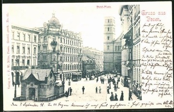 POZNAŃ Posen Petri-Platz tramwaj 1898
