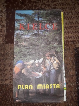 Kielce mapa plan miasta 1990