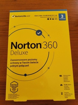 Norton 360 deluxe Roczna subskrypcja na 3 urządzen