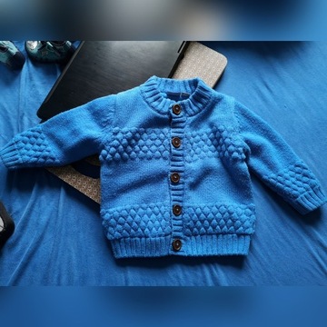 Sweterek dla chłopca 74/80 ciepły 
