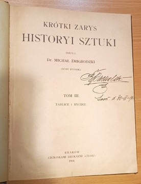Krótki zarys historii sztuki, Żmigrodzki,1908