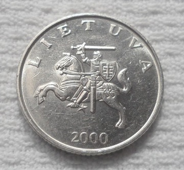 Litwa II Republika 1 lit litas 2000 Ładny
