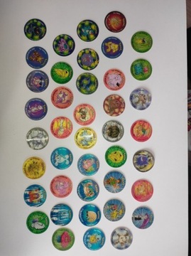 Pokemon tazo pełna kolekcja 3d kapsle żetony 