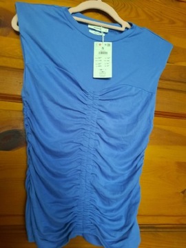 Bluzka damska niebieska bez rekawow (S) Reserved 