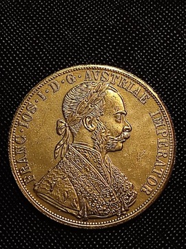 Dukaty Austria Węgry czworak 1881 Stara moneta wykopki monet