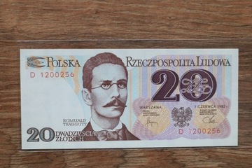 20 ZŁOTYCH 1982 stan UNC seria D