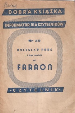 Bolesław Prus i jego powieść pt. FARAON