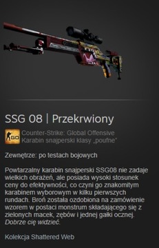 SSG 08 Przekrwiony Bloodshot CS GO CS2 SKIN