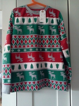 F&F  bluzka piżama świąteczna norweski NOWA 146