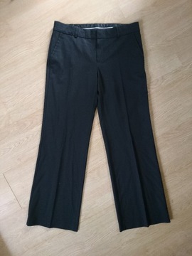 Czarne długie proste szerokie spodnie damskie mexx