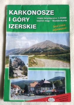 Karkonosze i góry Izerskie, mapa 2017 r.