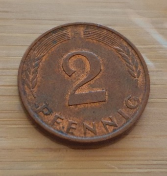 Moneta 2 pfennig z 1977 - Niemcy