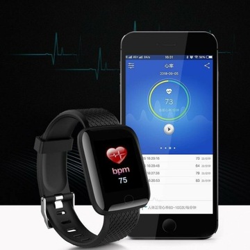Zegarek smartwatch Yoho pomiar tętna SMS FB