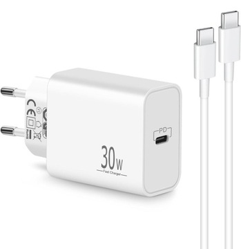 Ładowarka USB C 30W i Kabel Typu C Nylon 2m