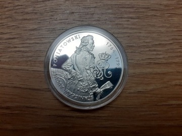 10 ZŁOTYCH, Stanisław August Poniatowski, 2005, Ag