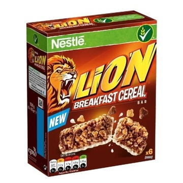 Nestle Lion Batony Zbożowe Śniadaniowe 6x25g