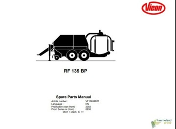 Katalog części Prasa Vicon RF 135
