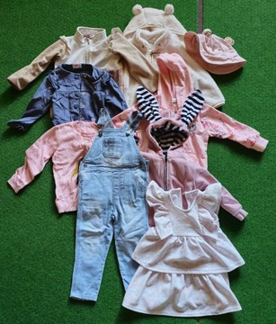 Ubranka dla dziecka - ubranka dla dziewczynki - duża paczka - rozm. 86 - 92