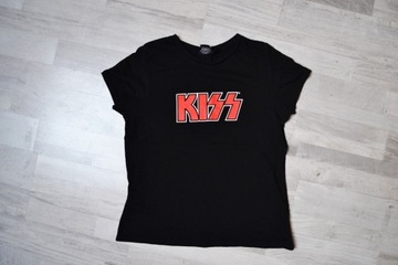 Czarna koszulka t-shirt Kiss M Primark