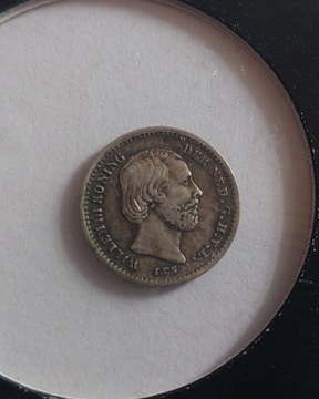 5 centów 1863r. Holandia Srebro
