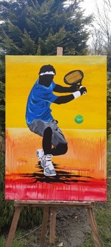 Obraz Tenisista tenis sportowiec 100x70 Bączkowska