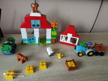 Farma lego duplo, 6 zwierzątek , 2pojazdy