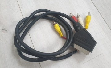 Kabel. przejściówka LP Master Scart RCA 4 pin
