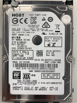 Dysk twardy HGST 7K1000 1TB SATA III 2,5"