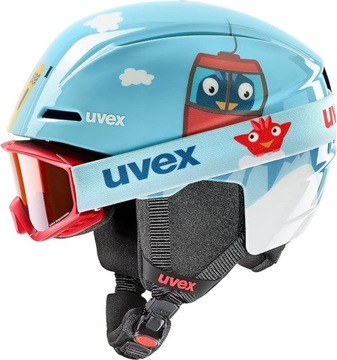 Kask i gogle narciarskie Unisex Kids 51-55 cm