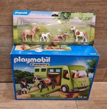 Playmobil 6928 pojazd do przewozu koni + 70682