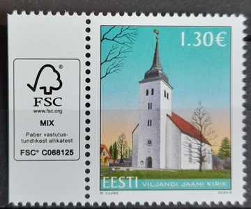 ESTONIA** - 2024r. - Kościół w Viljandi - margines
