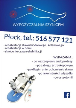 Szyna rehabilitacyjna cpm artromot k1 -wynajem